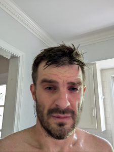 Photo of Coach Mike after a run